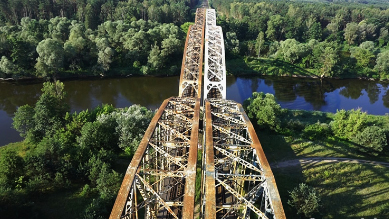 Most kolejowy na rzece Bug pod Fronołowem